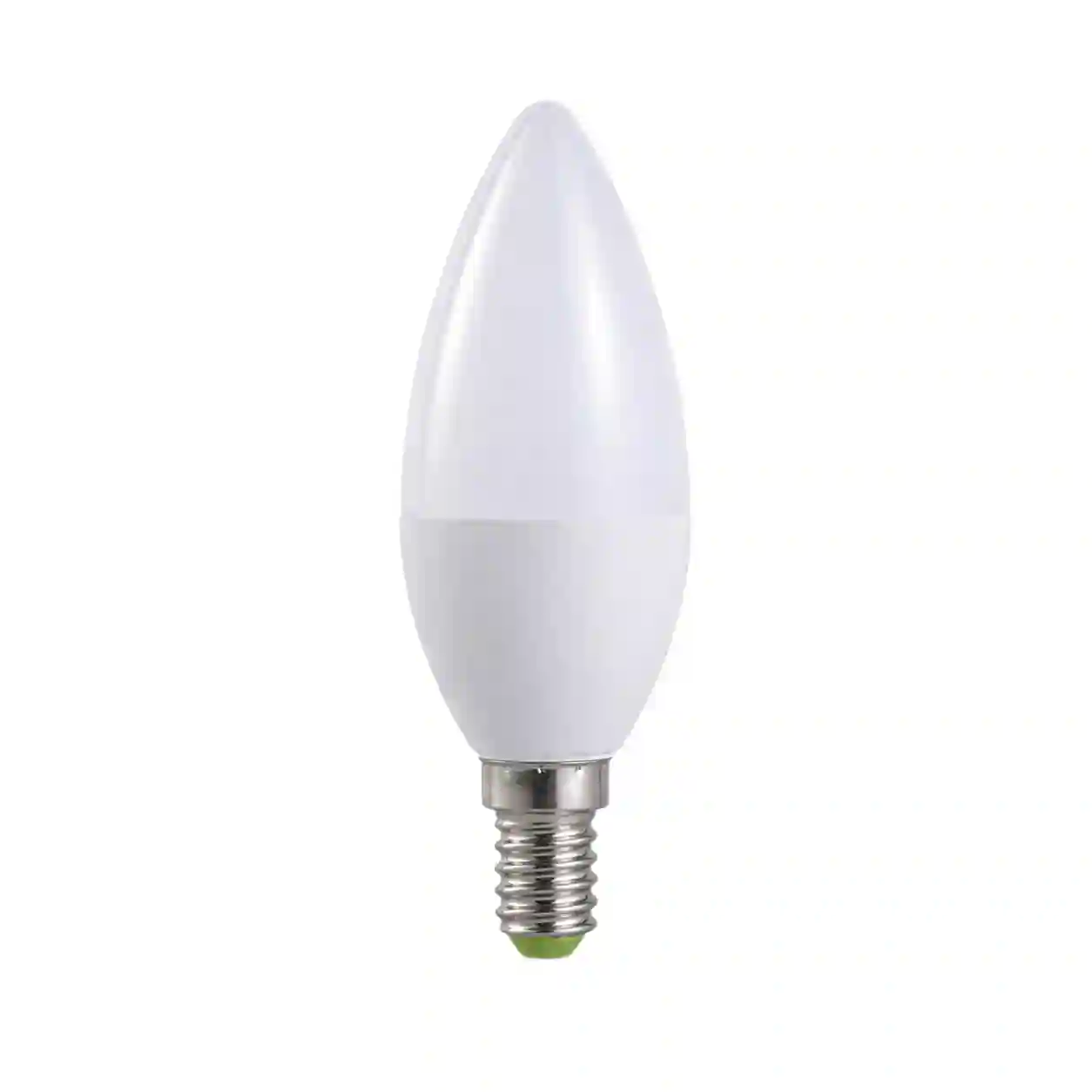 LED žárovka ve tvaru svíčky s matnou baňkou a paticí E14